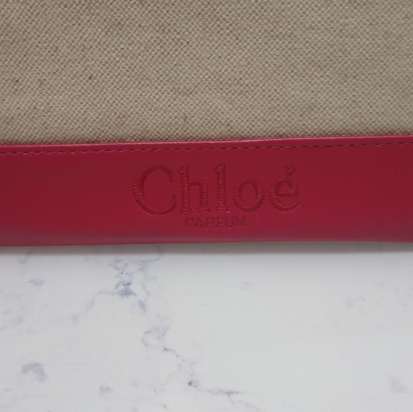 Chloé Parfum Canvas Flat Clutch Pouch New - Picture 3 of 11